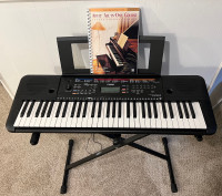 Yamaha PSR-E263 Keyboard with Yorkville Sound X Stand