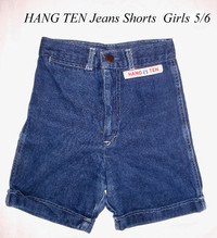 Girl's Jeans blue Shorts, HANG TEN kids 5/6, size 5/6