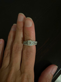 Engagement and wedding ring set