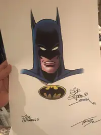 Batman print signed by Dick Giordano & Tom Smith 11x17