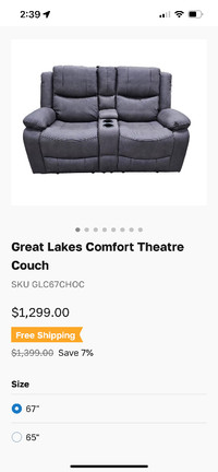 RV Theatre Seating Couch