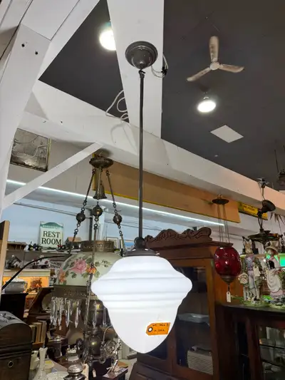 vintage hanging milk glass  acorn light fixtures , View more