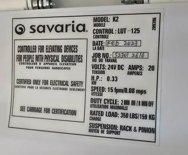Savaria K-2 Stairlift62863735516289123