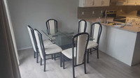 Glass Dining Table set