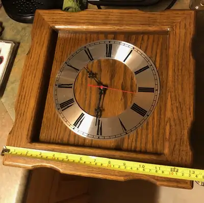 Heavy Wooden Clock 13 x 13 $15, View more