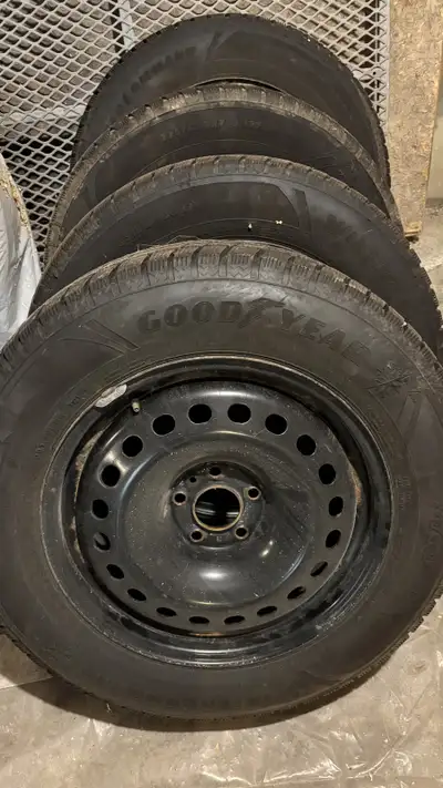 225/65 R17 $650 obo for 4 tires on rims. Goodyear winterCommand tires mounted on rims. They were tak...