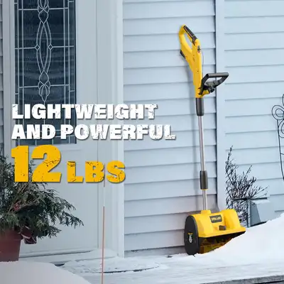 Cordless 20V Snow Shovel with LED Lights, 12-Inch Blower, Adjust, View more