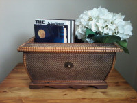 RUSTIC WICKER PLANTER AND BASKETS