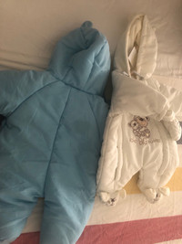 Brand new Two same size  0-3month snow suits 