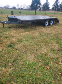 18 ft tandem axle flat bed trailer 