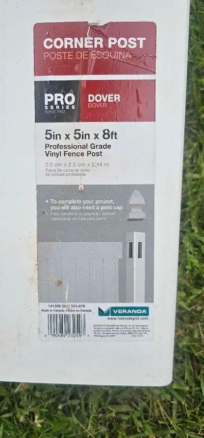 3  new vinyl corner fence posts, View more