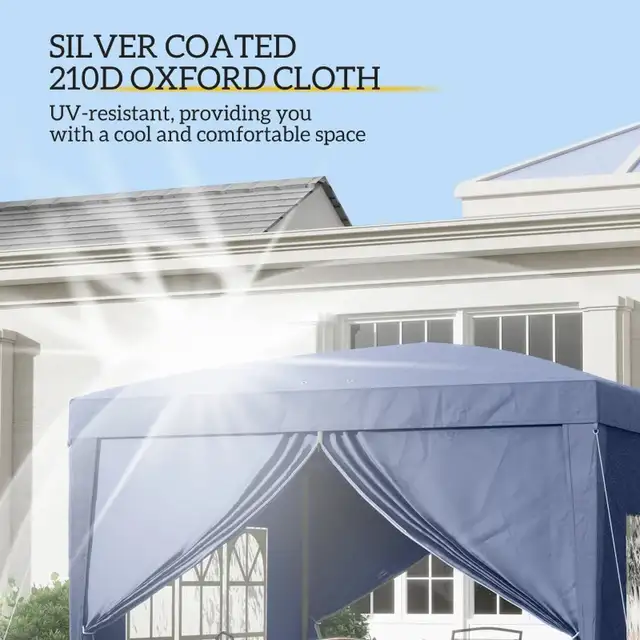 10'x10' Outdoor Pop Up Party Tent Wedding Gazebo Canopy  in Patio & Garden Furniture in Markham / York Region - Image 5