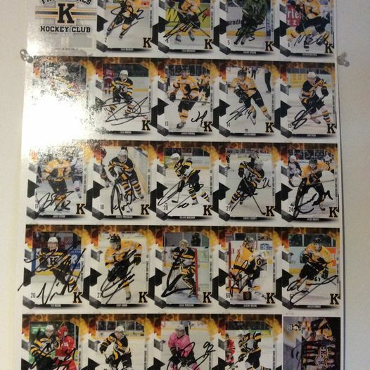 2014-2015 Signed Kingston Frontenacs uncut card sheet in Arts & Collectibles in Sault Ste. Marie