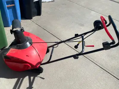 electric snow blower., View more