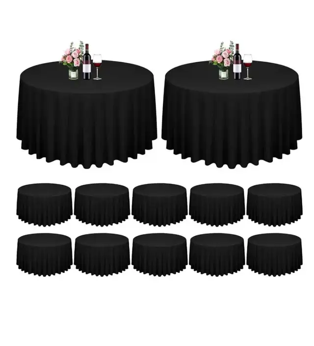Set of 16 Round 120 inch polyester Tablecloths 