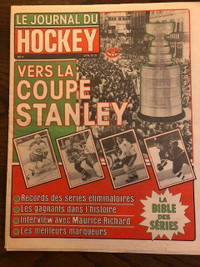 12 numéros de "Le Journal du hockey" d'avril 1986 à août 1987