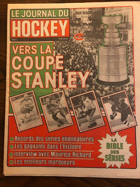 12 numéros de "Le Journal du hockey" d'avril 1986 à août 1987 dans Art et objets de collection  à Rimouski / Bas-St-Laurent