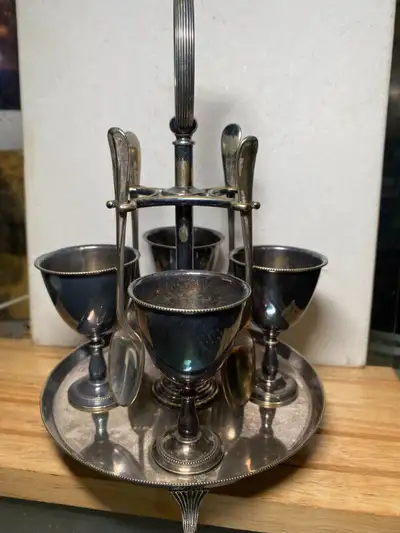 Vintage Egg Cups Cruet Set And Spoon Holder, View more