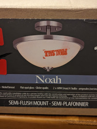 New Noah brushed nickel semi flush mount light fixture