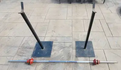Weight Lifting Bar with Squat Stands, View more