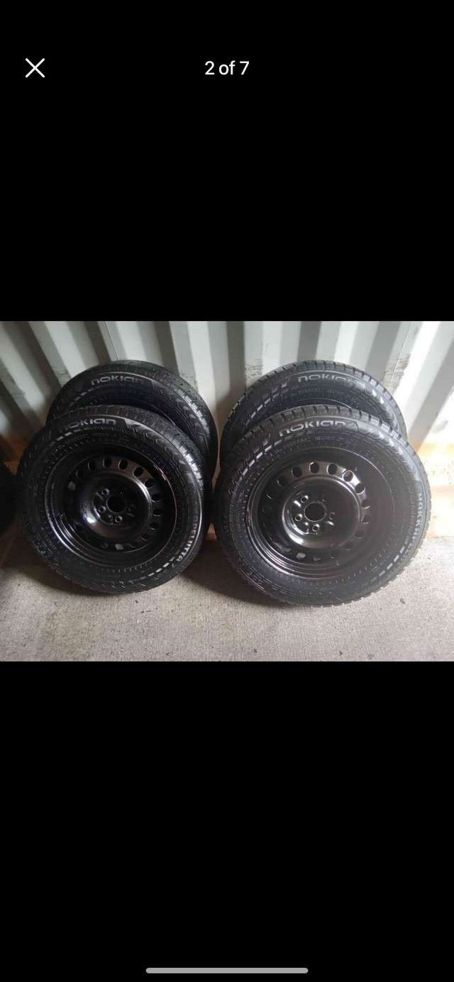 Set of 4 NOKIAN winter tires with rims (225 65 17) pattern (5×11 in Tires & Rims in Oakville / Halton Region - Image 2