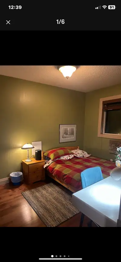 Hello there! I am offering a room in my Cochrane home. It's furnished with essential furniture. Priv...