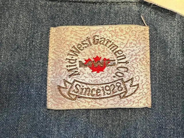Vintage 1980s Mid-Western Garment Co. Men's Blue Denim LS Large in Men's in Calgary - Image 9