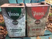 Vintage Veedol Oil Cans