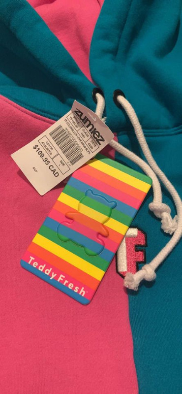 Teddy Fresh Colorblock Bubble Gum Hoodie Sz large Heavyweight in Other in City of Toronto - Image 2