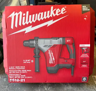 Milwaukee 1-3/4" SDS Max Rotary Hammer, View more