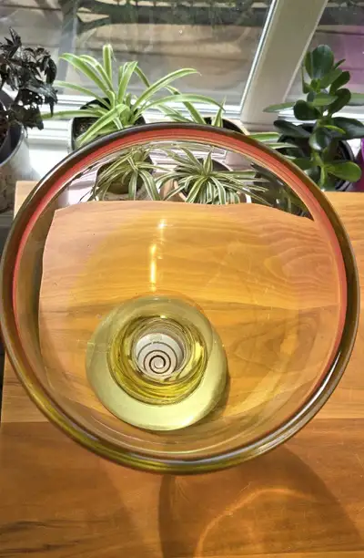 90s MEMPHIS STYLE WATERFORD CRYSTAL XL VASE FANTASTIC SHAPE, View more