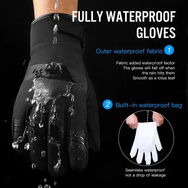 Winter Ski Skate Sport Gloves Waterproof For Men Women Warm Snow in Ski in Ottawa - Image 4