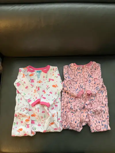 Baby Girl Onesie & Sleeper Set of 5 - Care Bear, Fox, Hedgehog, View more