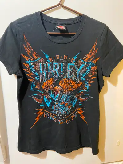 Harley Davidson Santa Fe New Mexico Rhinestones Graphic T-shirt, View more