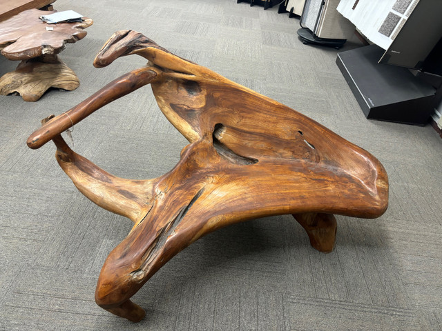 Teakroot bench•indoor/outdoor• unique/one of a kind• 5’.4”x 3’ in Chairs & Recliners in North Bay