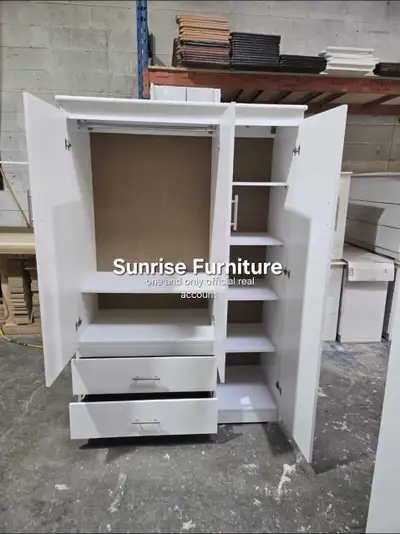 Wardrobe wood new 3 door wardrobe cabinet closet cupboard , View more