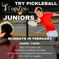 Try Pickleball Juniors (10-15yrs old)