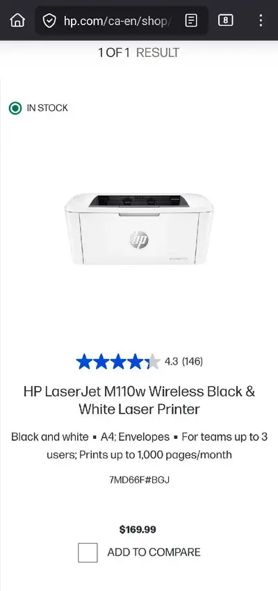 HP Laser printer, View more