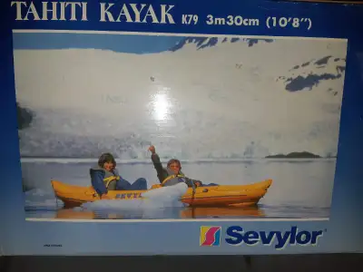 Brand New Sevylor Tahiti Kayak Inflatable 2 person Kayak, Lenght 10'8" Widith 32", Weight 23lbs., Ca...