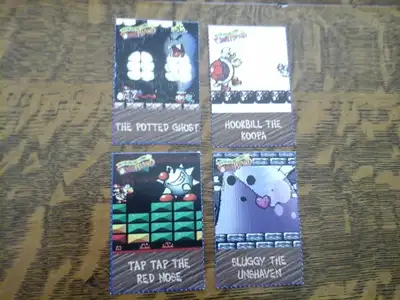 4 Nintendo Power Yoshis Island Cards -1995- Super Mario World. The Potted Ghost, Hookbill The Koopa,...