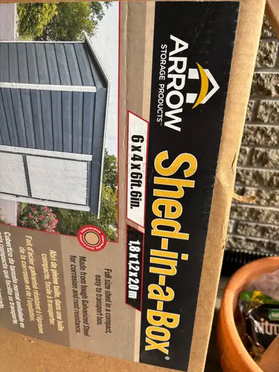 Bought 2 shed in box but didn’t need the second one - blue grey and grey in color … very subtle colo...