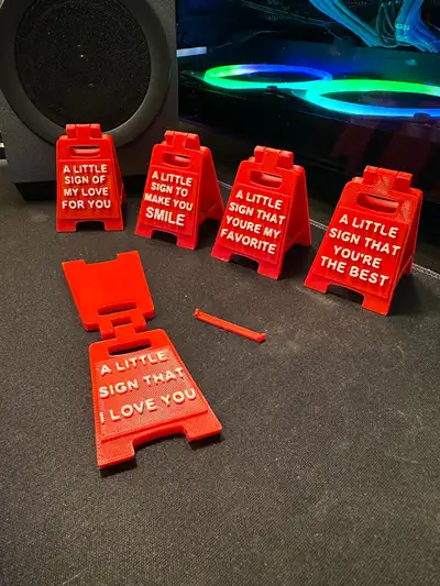 Mini Love Affirmation Desk Signs - Cute Desktop Message Display, View more