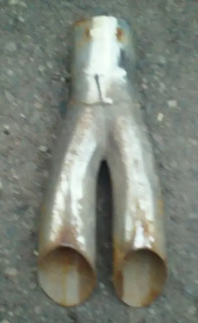 Vintage Exhaust Pipe Muffler Tips Dual Tip Rat Rod Chrome Steel, View more