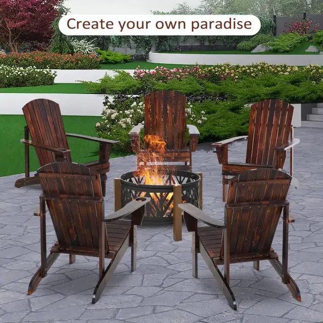 Classic Adirondack Chair Muskoka Chair, Garden Deck Chair with in Patio & Garden Furniture in Markham / York Region - Image 9