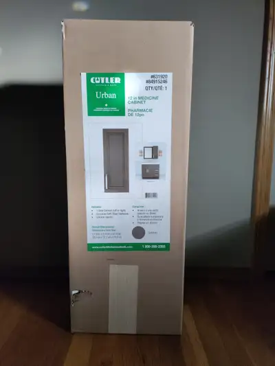 Brand New Cutler Urban 12" Medicine Cabinet for sale. Made in Canada. Still in No opened sealed pack...