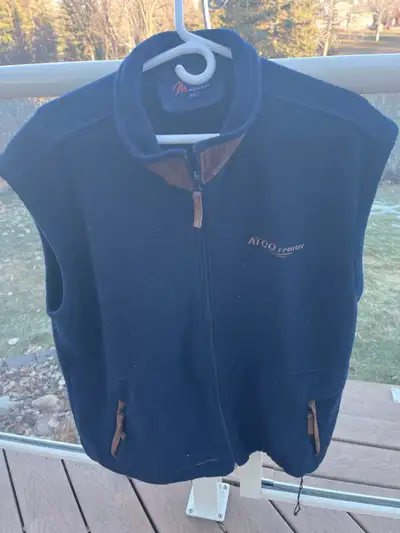 Men’s Atco Warm Blue Fleece Zip-up Vest Large REDUCED 30%, View more
