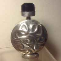 Antique 925 Silver Perfume Bottle Holder, With The Perfume Bottl