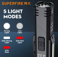 SUPERFIRE G19 LED+COB Head Flashlight