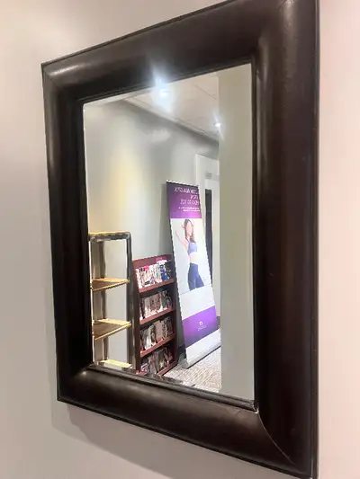 large leather mirror, View more