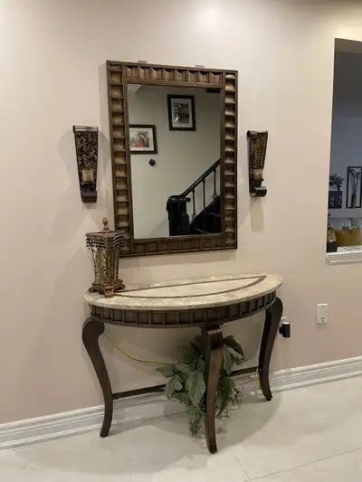 Lobby table and Mirror, View more